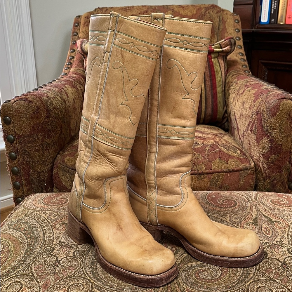 Frye Black Label Stitching Horse Boots 6B - Picture 2 of 12